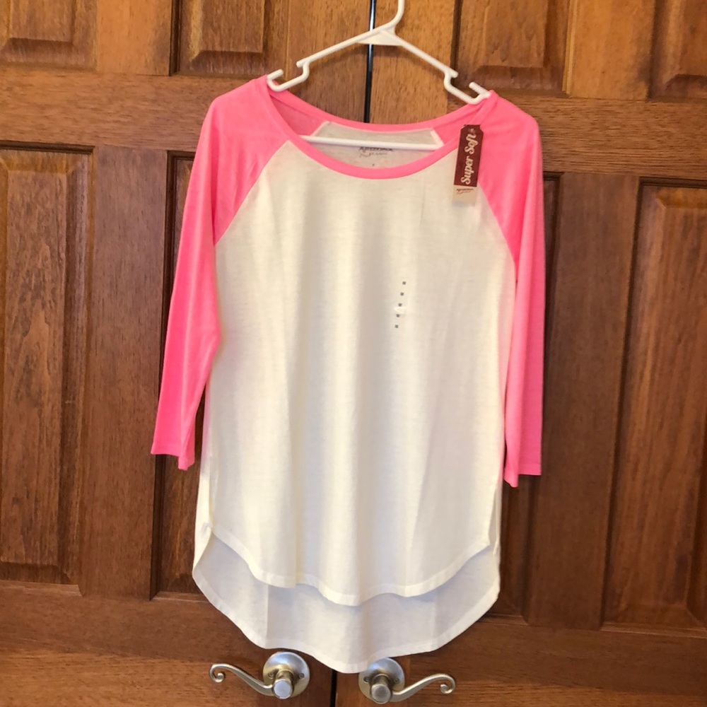 Arizona jean amazing Tee 3/4 sleeve pink size M